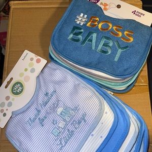 Baby boy bibs! 9 total, new with tags. 💙